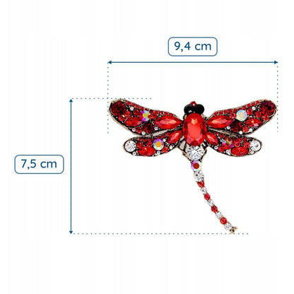 Ważka czerwona broszka - Pinets Polska