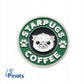 Starpugs Coffee - przypinka dla miłośnika kawy i mopsów