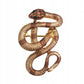 Złoty wąż broszka z cyrkoniami