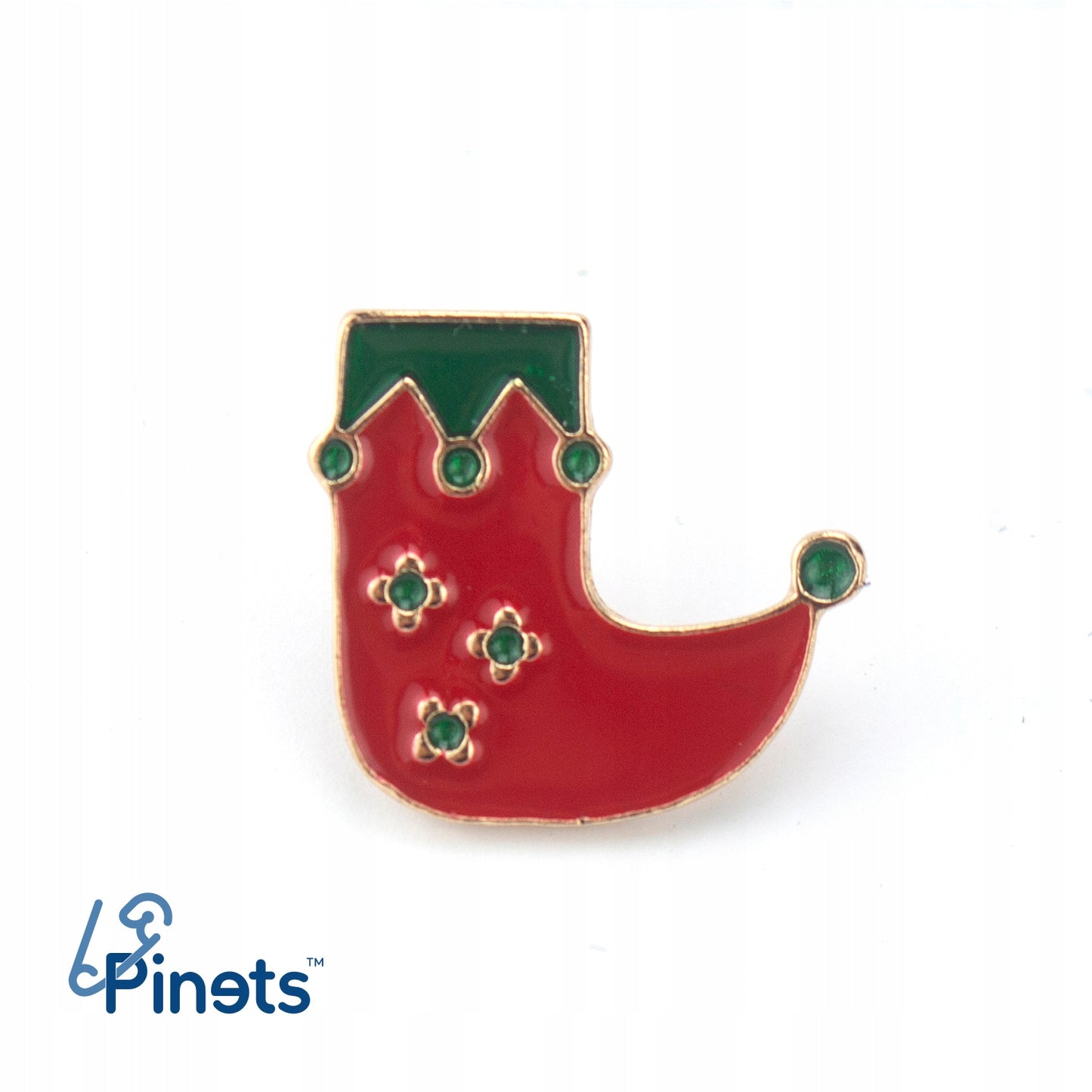 Świąteczna przypinka w kształcie skarpety Elfa