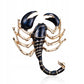 Złoty skorpion broszka