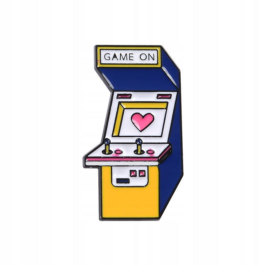 Automat do gier Game On retro przypinka