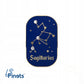 Znak zodiaku Strzelec (Sagittarius) - przypinka z cyrkoniami wykończona 14K złotem