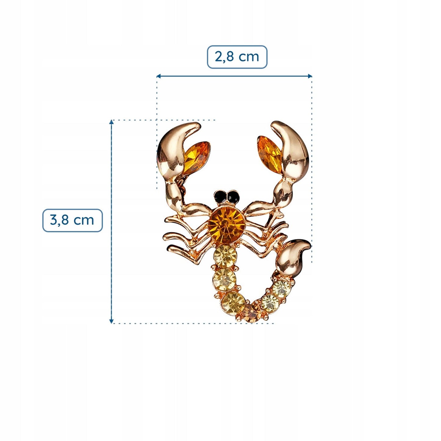 Skorpion złota broszka - Pinets Polska