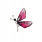 Motylek mały z czerwonymi skrzydełkami z żywicy - broszka
