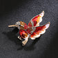 Koliber czerwony - piękna broszka z ptaszkiem