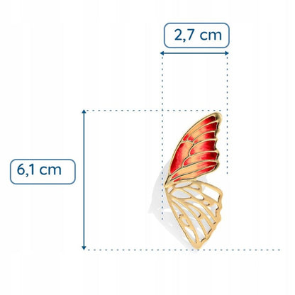 Skrzydło motyla - 24-karatowe złoto broszka