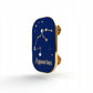 Znak zodiaku Wodnik (Aquarius) - przypinka z cyrkoniami wykończona 14K złotem