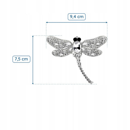Ważka srebrna broszka - Pinets Polska